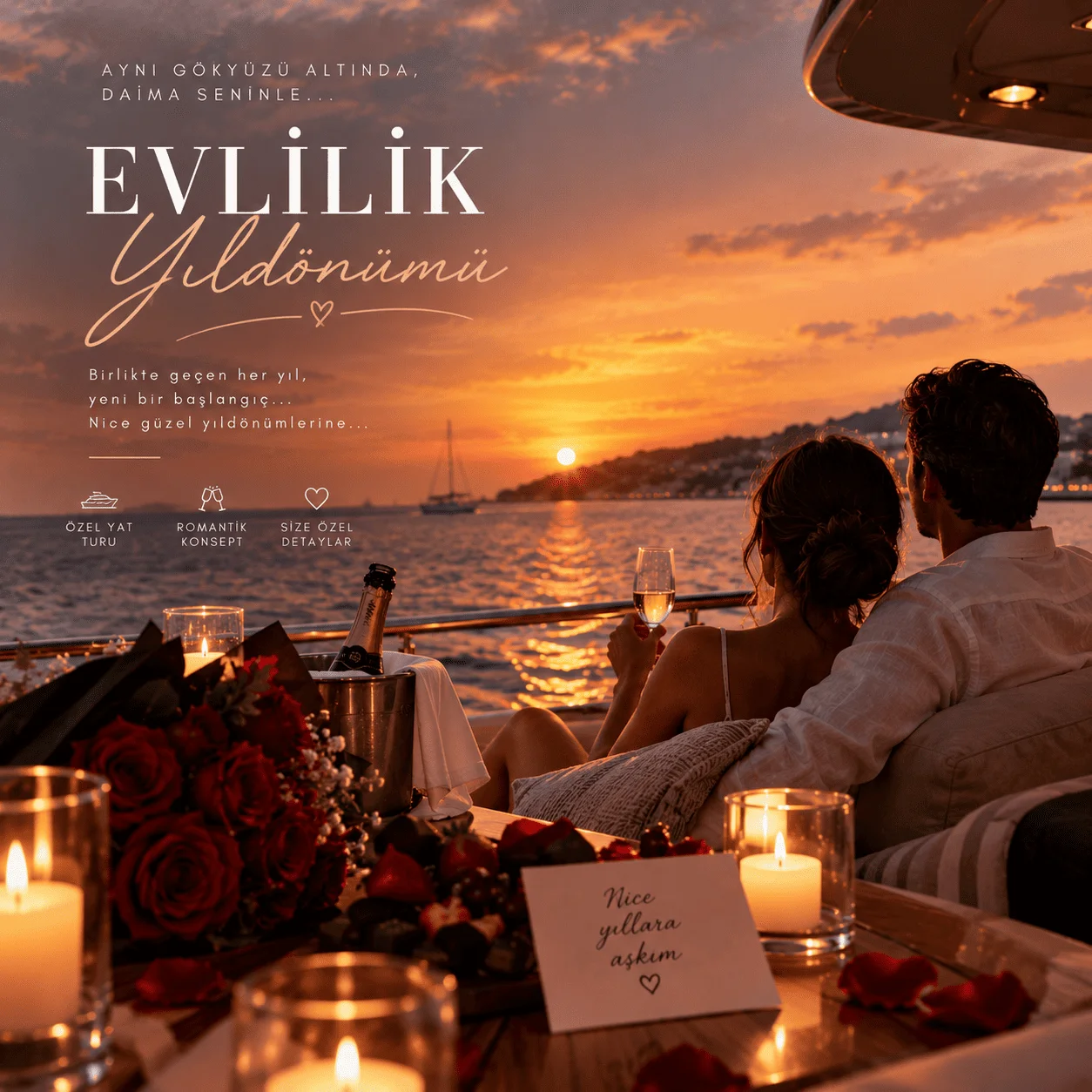 Maya Maria Yachting Evlilik Yıldönümü yat turu